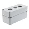 Pushbutton Enclosure, 3 Hole, 30.5mm, Polyester, Gray的图片